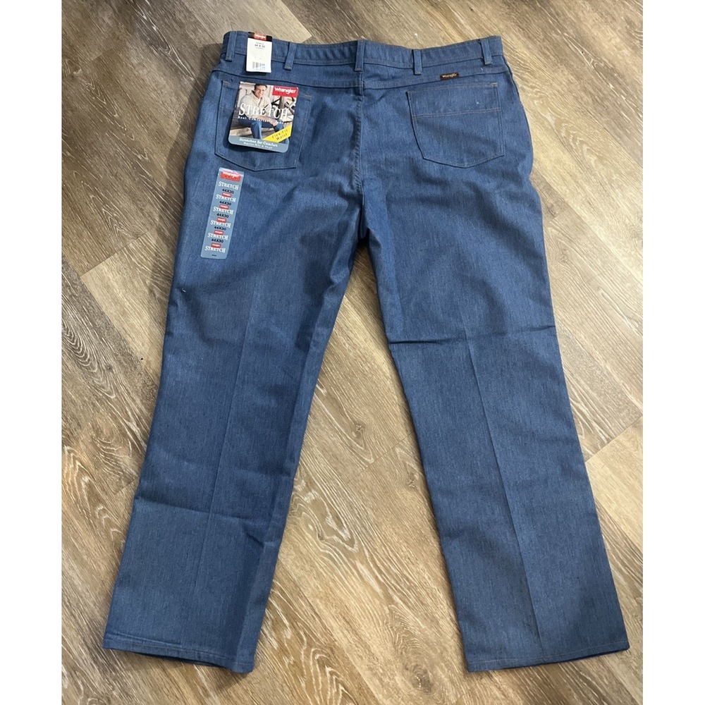 Wrangler Men's NWT Blue Hero Stretch Flex Fit Waist Straight Jeans Size 44x30